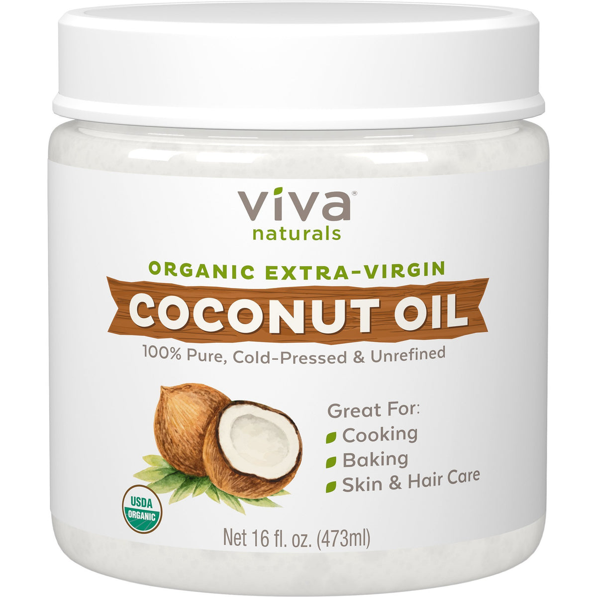 Viva Naturals Organic Extra Virgin Coconut Oil 16 fl oz