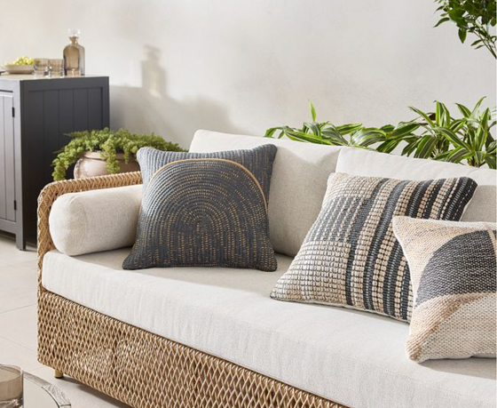 Neutral Textures Indoor/Outdoor Pillow Set