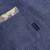 100% blue linen apron fabric close up Danielle Walker