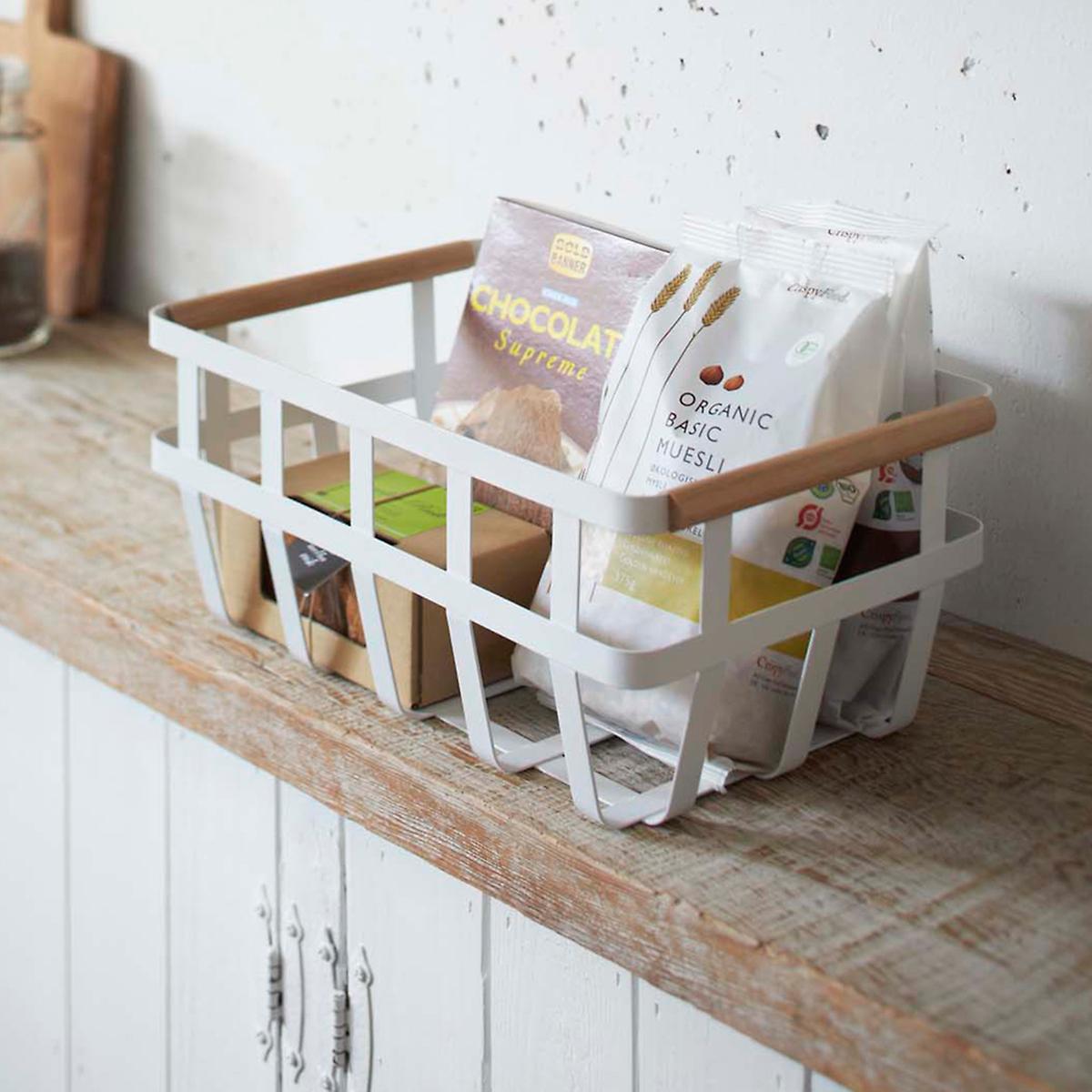 Yamazaki Slim Tosca Basket with Wooden Handles – Danielle Walker