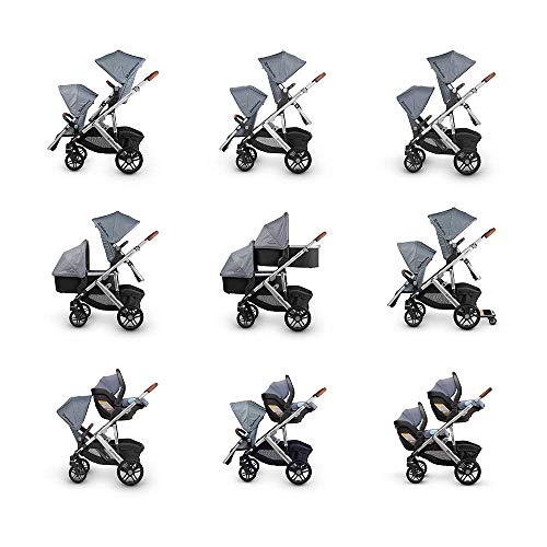 uppababy vista henry stroller 2018 UPPAbaby Vista Stroller -Henry (Blue Marl/Silver/Saddle Leather)