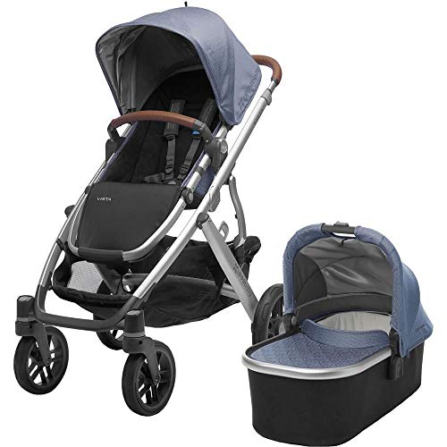 2018 UPPAbaby Vista Stroller -Henry (Blue Marl/Silver/Saddle Leather)
