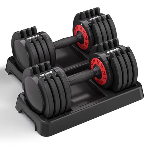 Adjustable Dumbbells 55LB Single Dumbbell 5 in 1 Free Dumbbell Weight ...