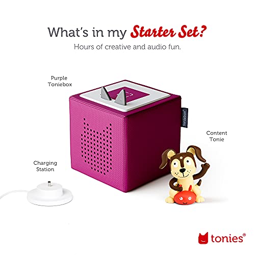 Toniebox Audio Player Starter Set with Playtime Puppy for Kids 3+ Years