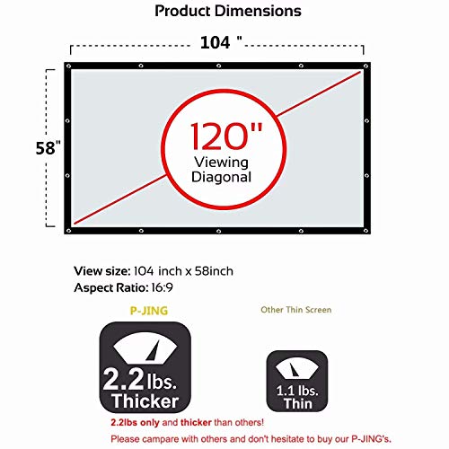 100 Inch Projector Screen Dimensions