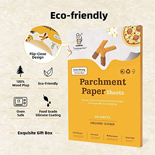 Katbite 200PCS 12x16 In Heavy Duty Flat Parchment Paper - Thumbnail 3