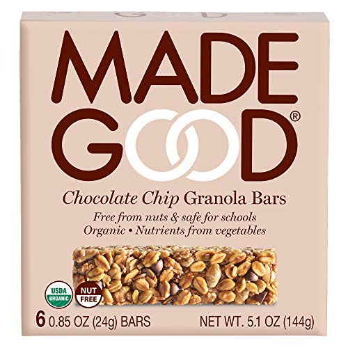 MadeGood Chocolate Chip Granola Bars, 6 Pack (36 bars); Gluten Free Oats and Delicious Chocolate Chips; Allergy-Friendly