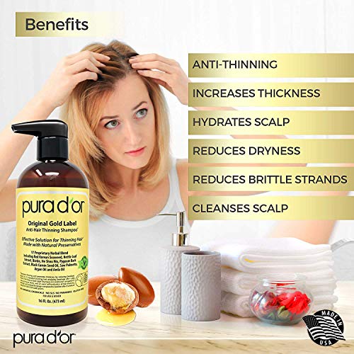 PURA D'OR Anti-Hair Loss Premium Organic Argan Oil