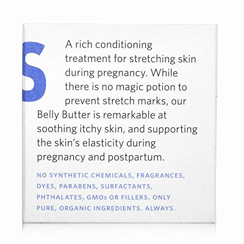 Zoe Organics - Organic Belly Butter, Rich Conditioning Treatment for Stretching Skin During Pregnancy, For Stretch Marks and Supports Skin Elasticity (2 Ounces)