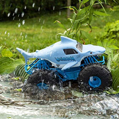 Monster Jam, Official Megalodon Storm All-Terrain Remote Control Monster Truck, 1:15 Scale