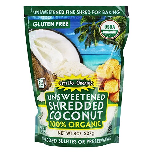 Let's Do Organic Coconut Shredded, Unsweetened, 8-Ounce (Pack of 6)
