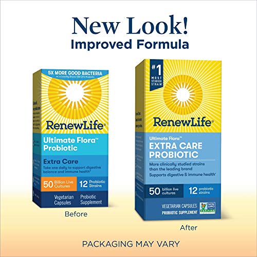 Renew Life Adult Probiotic - Ultimate Flora Extra Care Probiotic Supplement for Men & Women