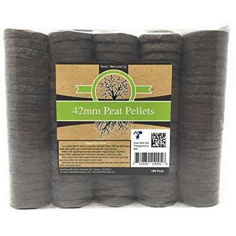 Root Naturally Super 42mm Peat Pellets - 100 Count