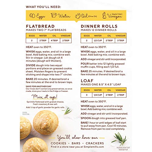 Simple Mills Almond Flour Baking Mix, Gluten Free Artisan Bread Mix, Made with whole foods, Count (Packaging May Vary)