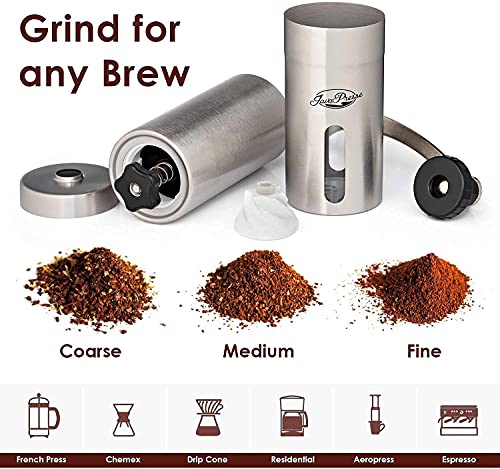 Manual Coffee Grinder with Adjustable Settings - Patented Conical