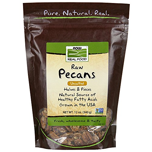 NOW Foods, Pecans, Raw and Unsalted, Halves and Pieces,12-Ounce