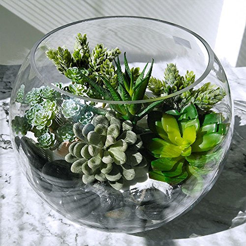 artificial hanging succulent plants Winlyn 6 Pcs Unpotted Fake Succulents Assorted Faux Succulent in Different Green Artificial Hanging Succulents Textured Faux Succulent Pick Hanging