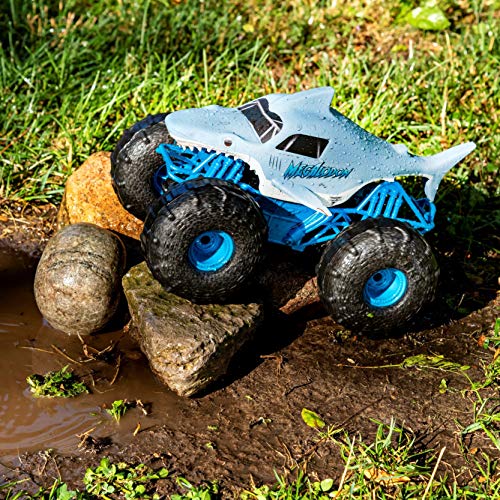 Monster Jam, Official Megalodon Storm All-Terrain Remote Control Monster Truck, 1:15 Scale