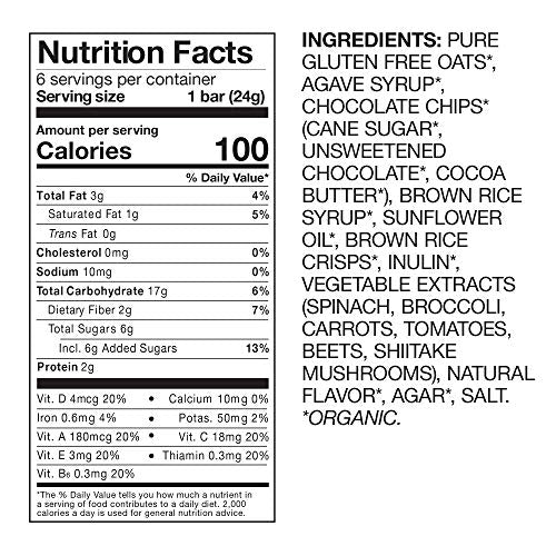 MadeGood Chocolate Chip Granola Bars, 6 Pack (36 bars); Gluten Free Oats and Delicious Chocolate Chips; Allergy-Friendly