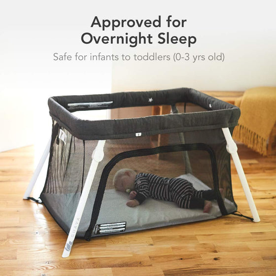 Lotus Travel Crib Backpack Portable, Lightweight, Easy to Pack Play-Yard with Comfortable Mattress Certified Baby Safe