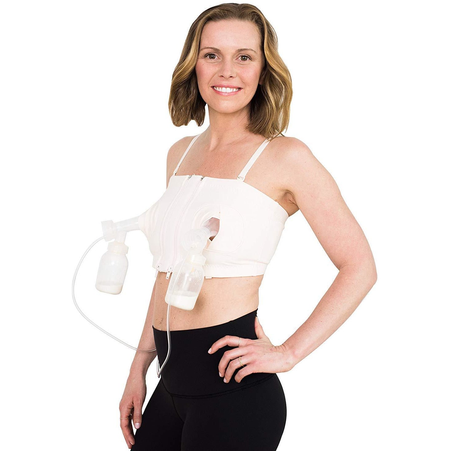 Simple Wishes Signature Hands Free Pumping Bra, Patented, Black, X-Small/ Large at  Women's Clothing store: Electric Double Breast Feeding Pumps