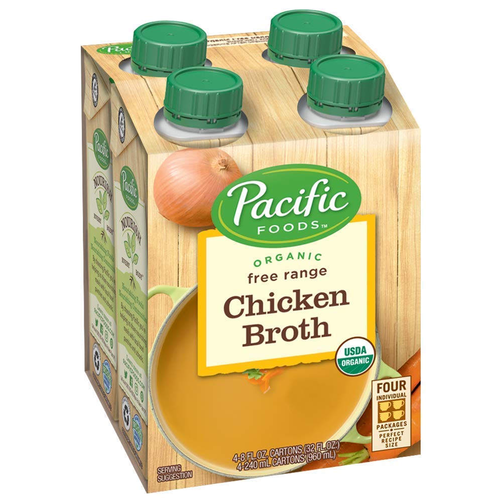 Pacific Foods Organic Free Range Chicken Broth, 32 oz Carton