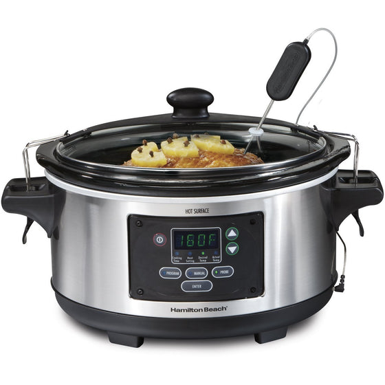 Hamilton Beach Programmable Slow Cooker, 7-Quart with Lid Latch