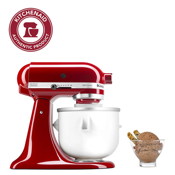 KitchenAid Ice Cream Maker Attachment - Excludes 7, 8, and most 6 Quart  Models, Fits 5 to 6 quart Mixers