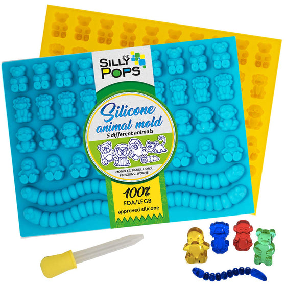 Gummy Bear Mold (Yellow, Blue) - Set of 2 for 86 Candies - Bpa Free Si –  daniellewalkerenterprises