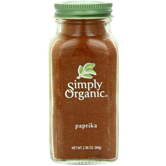 Simply Organic Paprika Ground Certified Organic, 2.96 Ounce Container