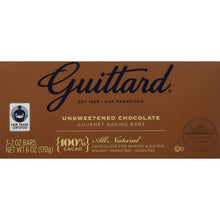  Guittard, 100% Unsweetened Chocolate Baking Bar, 6oz Package (Pack of 4)