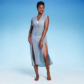 Women's Tie-front Midi Cover Up Dress - Kona Sol™ : Target