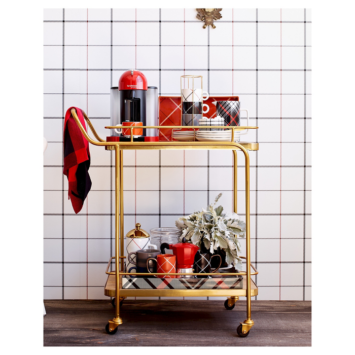Threshold MetalWoodLeather Bar Cart Gold – Danielle Walker