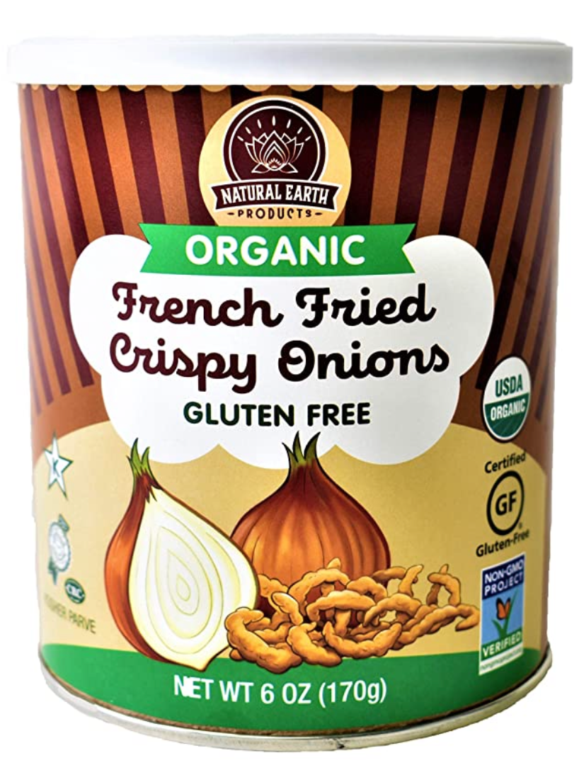 Gluten Free French Fried Onions | Includes Bundled Tote with Simply Nature  Vegan French Fried Onions | Organic Non GMO Crispy Topping for casseroles