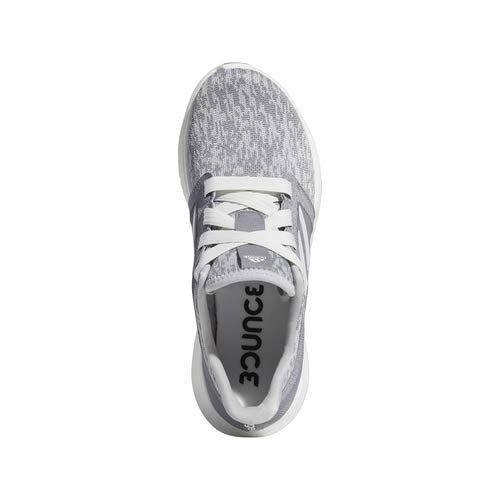 Adidas grey, cloud white, and silver metallic women's edge lux 3 running shoe inside Danielle Walker