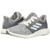 Adidas grey, cloud white, and silver metallic women's edge lux 3 running shoe product shot front and back Danielle Walker