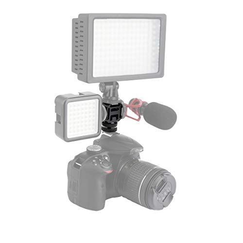 AFVO metal triple hot shoe camera shoe bracket for flash lights, microphones, and audio recorder product image Danielle Walker