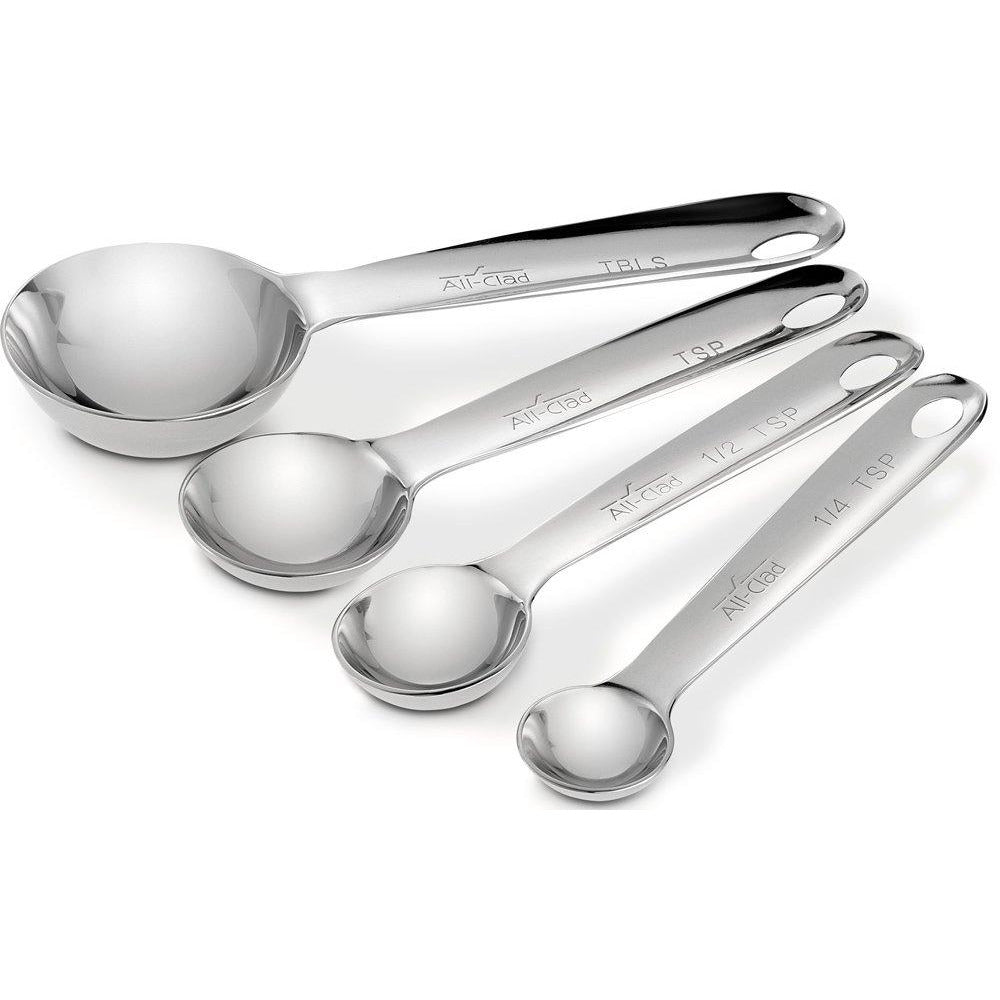 All-Clad Stainless Steel Measuring Spoon Set, 4-Piece, Silver –  daniellewalkerenterprises