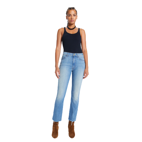 Ankle fray high rise bootcut jeans Danielle Walker 