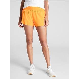 Athleta lightning 4.5 inch shorts yellow Danielle Walker