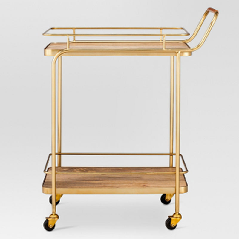 Threshold MetalWoodLeather Bar Cart Gold – Danielle Walker