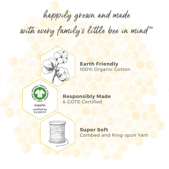 Burt's Bees baby burp cloth 5 pack 100% organic heather grey solids - features diagram Danielle Walker