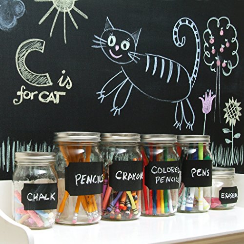 Con-Tact brand adhesive removable chalkboard liner labeled supply jars Danielle Walker