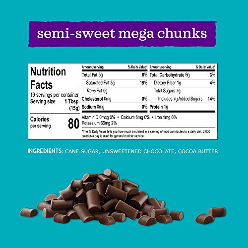 Enjoy Life semi-sweet, dairy free vegan mega chunk chocolate chips nutrition facts Danielle Walker