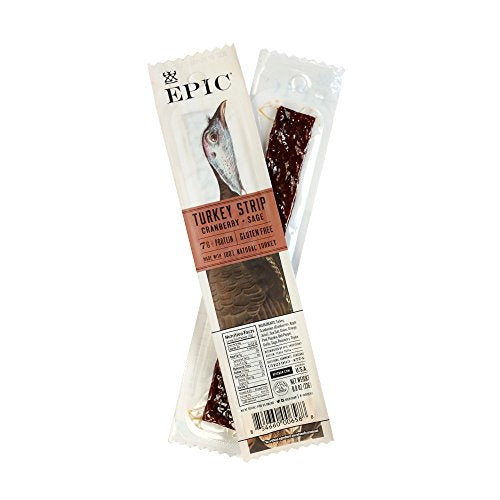 EPIC Turkey Cranberry Sage Strips, Keto Friendly, 10Ct Box 0.8oz strip ...