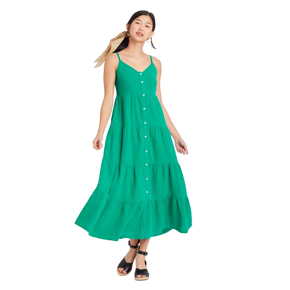 Women's Sleeveless Button-Front Tiered Dress - Universal Thread™ – Danielle  Walker | Official Shop