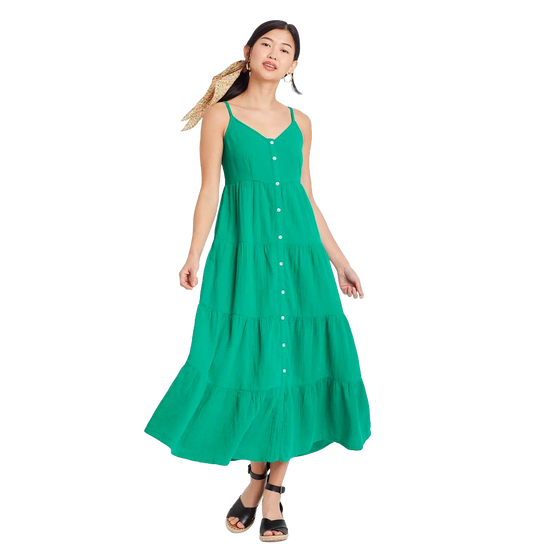 universal thread green dress Women's Floral Mini Sundress