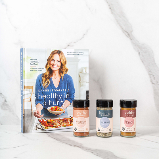 Healthy In A Hurry autographed cookbook plus vibrant flavors seasoning blend bundle Danielle Walker