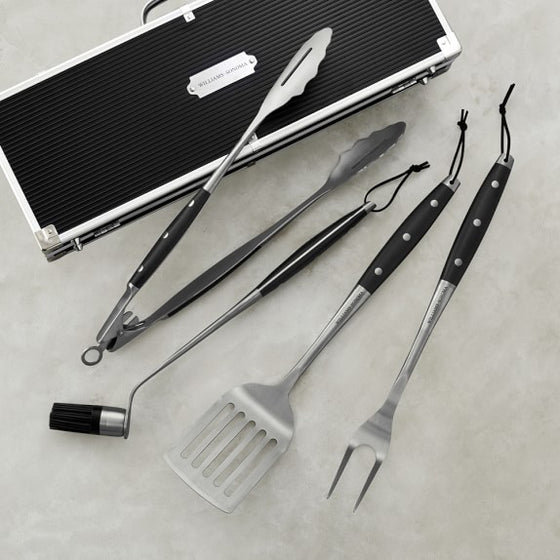 Williams Sonoma Stainless-Steel Handled 4-Piece BBQ Tool Set with