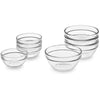 Glass Prep Mixing Bowls, Set of 8